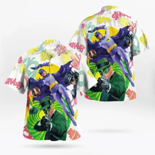 Batman And Green Hornet Superheroes Movie Fans Gift 3D HAWAII SHIRT