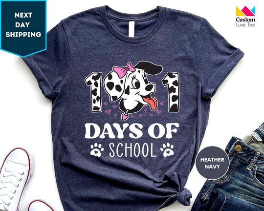 101 Days of School Shirt, 101 Dalmatians Shirt, Back to School Shirt