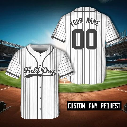 Custom Field Day Trip Baseball Jersey Personalized Field Day Let The Game Begin Jersey
