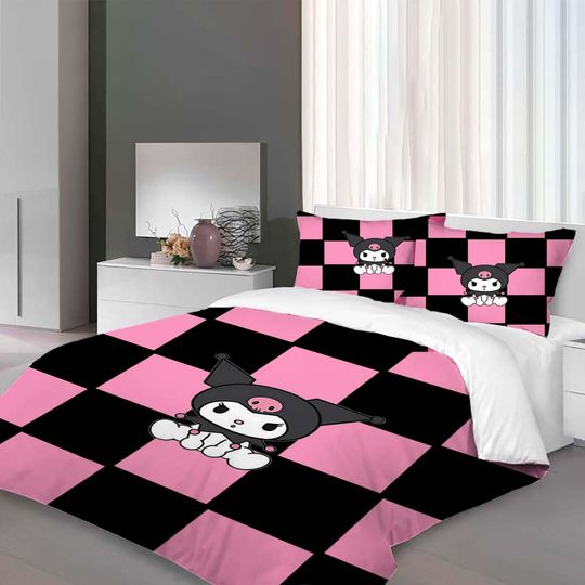 Christmas My Melody Kuromi Bedding Set, Home Decor