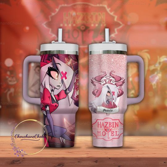 Vaggie Hazbin 40oz Tumbler, Vaggie Tumbler, Hazbin Hotel 40oz Tumbler
