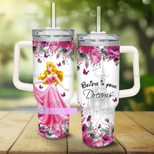 Aurora Princess 40oz Tumbler, Disney Princess Tumbler