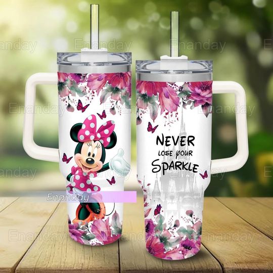 Minnie Mouse Tumbler 40oz, Tumbler For Women, Cute Minnie Tumbler