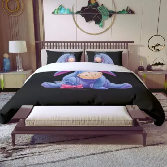 Winnie The Pooh Cartoon Love Eeyore Bedding Set