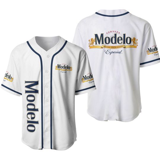White Modelo Especial Baseball Jersey