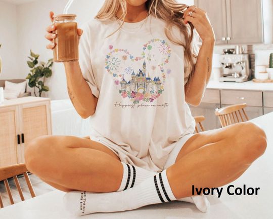 Disney Happiest Place on Earth Shirt, Disney Watercolor Shirt