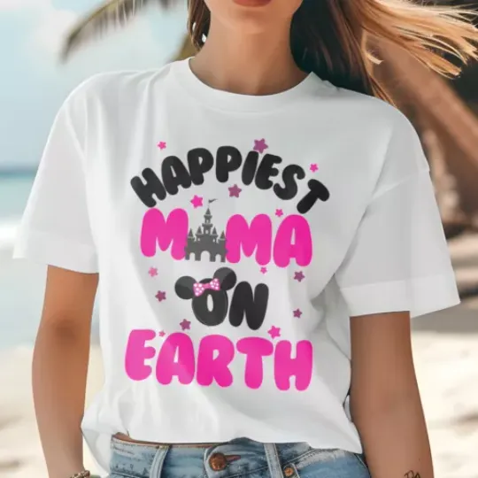 Happiest Place, Mama Disney Shirt, Happiest Mama On Earth Shirt
