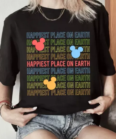 Disney Happiest Place on Earth Mickey Mouse Ears Shirt