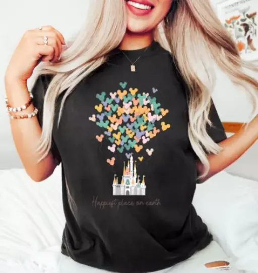 Disney Happiest Place On Earth Shirt, Disneyland Castle Shirt