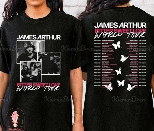 James Arthur Bitter Sweet Love 2024 World Tour Shirt