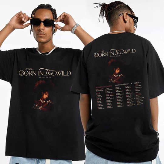 Discover Tems - Born in the Wild 2024 Tour Shirt, Tems Fan Shirt