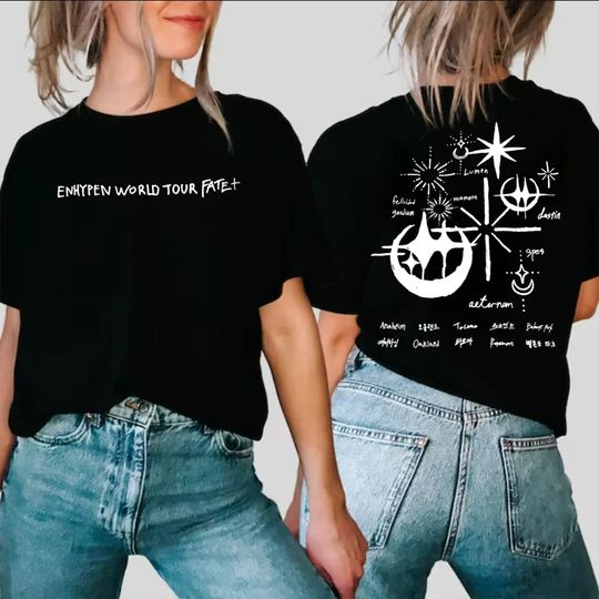 Enhypen Fate Plus World Tour T-shirt, En World Tour Fate 2024 Shirt, Enhypen Orange Blood Shirt