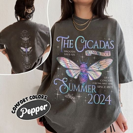 Cicada Reunion Summer 2024 Comfort Colors Shirt, Cicada Concert TShirt, Cicada Invasion