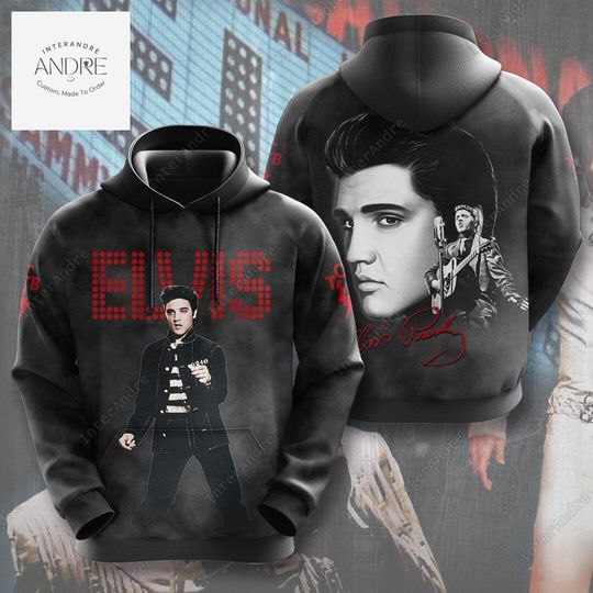 Elvis Presley Hoodie, King Of Rock And Roll Shirt, Elvis King Hoodie, Elvis Presley Merch, Vintage Elvis Hoodie, Elvis Presley Gift