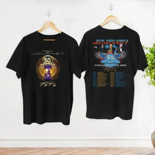 Journey Freedom Tour 2024 Shirt, Journey With Toto 2024 Concert Shirt