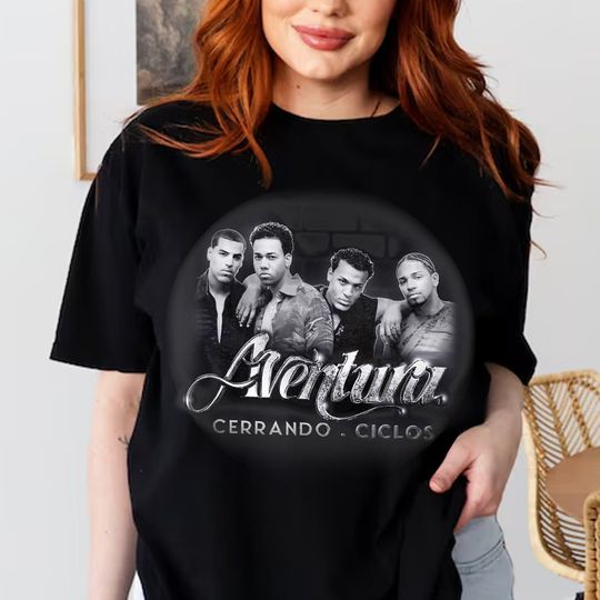 2024 Aventura Tour Concert Shirt, Bachata, Cerrando Ciclos, Graphic T-Shirt Merch Unisex Garment-Dyed T-shir