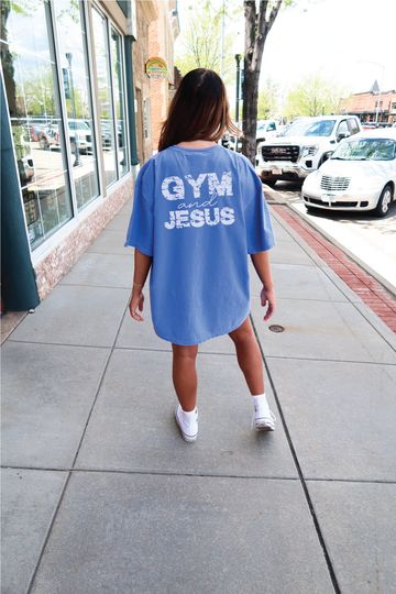 Gym and Jesus Gym Shirt, Comfort Colors, Pump Cover, Christian Pump Cover