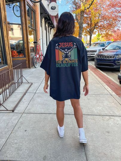 Jesus The Ultimate Deadlifter, Gym Pump Cover, Gym Shirt, Christian Gym Shirt,