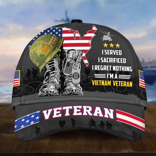 Vietnam Veteran Hats For Men Proudly Serve Military Hat For Men Veterans Day Gift Ideas Eagle Crest Military Hats Cap