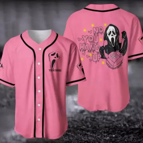 Custom Ghostface Jersey, Ghostface Valentine Baseball Shirt, Funny Ghostface