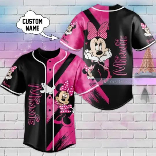 Personalized Minnie Baseball Shirt, Disney Minnie Jersey, Minnie Disney Shirt
