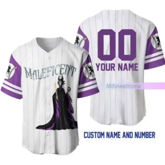 Custom Maleficent Shirt, Evil Queen Baseball Jersey, Disney Villain Gift
