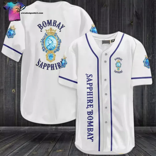 Personalized Bombay Sapphire All Over Print Baseball Shirt Best Gift