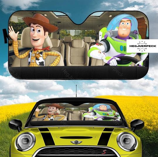 Toy Story Car Sunshade, Buzz Lightyear And Woody Car Auto Sunshades