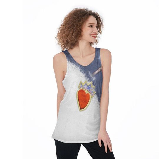 Evie's Heart Descendants 2 3D Tank Top, Disney Running Cosplay