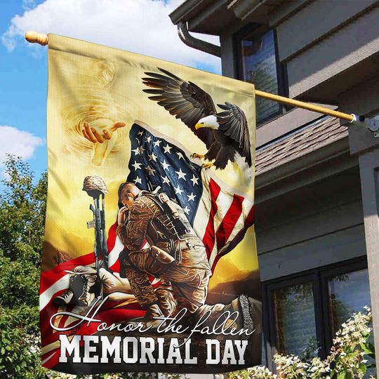 Memorial Day Honor The Fallen Flag, Memorial Military House Flag