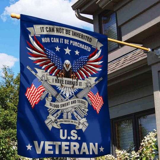 Outdoor Flag Decoration For Veterans Military Memorial Day House Flag