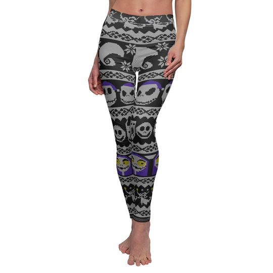 Nightmare Before Christmas Ugly Leggings, Disney Leggings