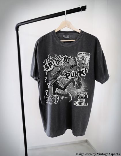 Vintage Spider Punk Comic Book Shirt, spider punk spiderverse shirt
