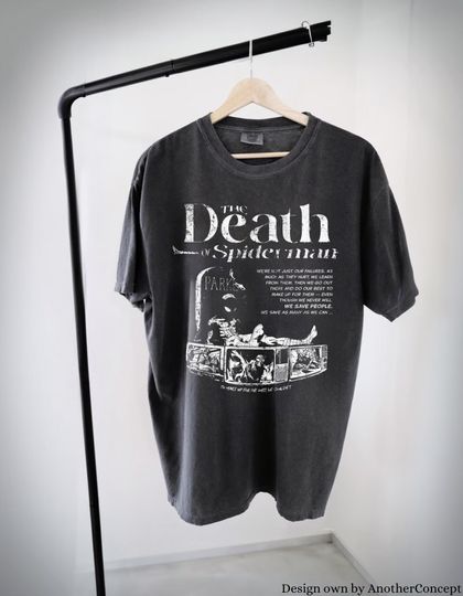 Death of Spiderman Shirt, spiderman shirt, retro spiderman