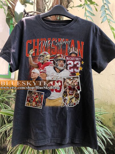 Vintage Christian McCaffrey Shirt, San Francisco Football Shirt, Christian McCaffrey T-Shirt
