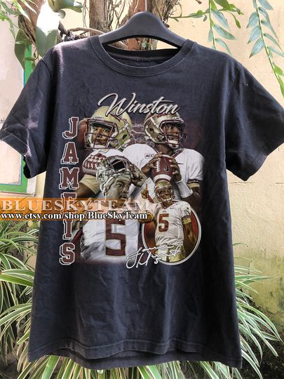 Vintage 90s Graphic Style Jameis Winston T-Shirt, Jameis Winston shirt, Retro American Football Bootleg Gift