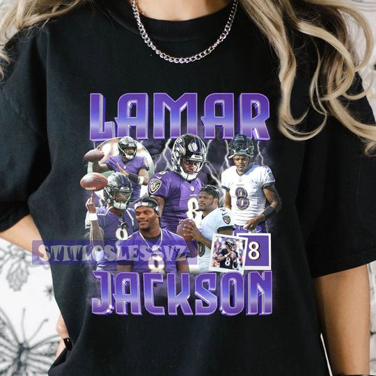 Vintage 90s Lamar Jackson Shirt,Football Gift For Fan,American Football Shirt