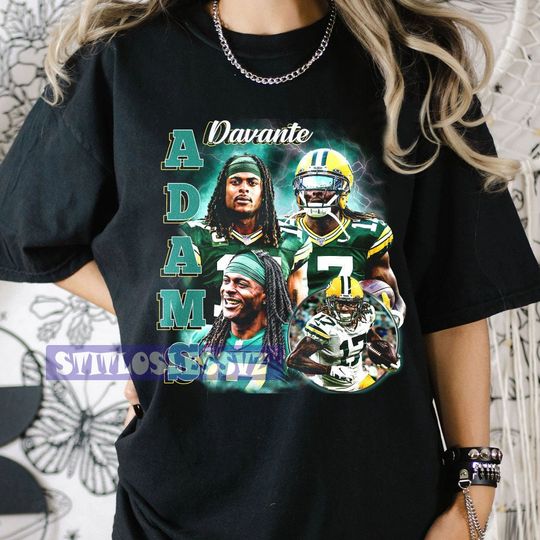 Davante Adams 17 T-shirt Football Player Merchandise Bootleg Vintage Shirt