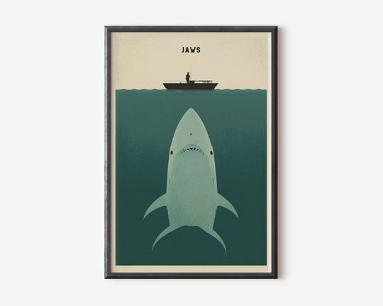 Discover Jaws Poster, Movie lover gift