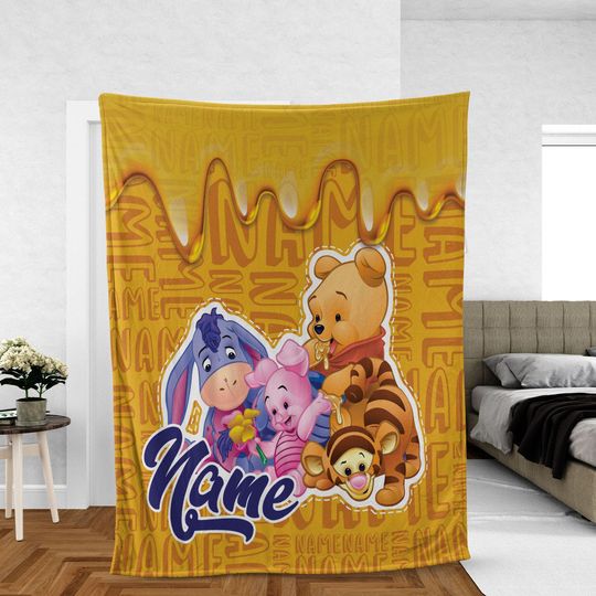 Personalized Name Blanket, Personalized the Pooh Honey Blanket
