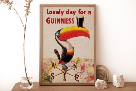 Discover Vintage Guinness Alcohol Poster, Vintage Alcohol Poster