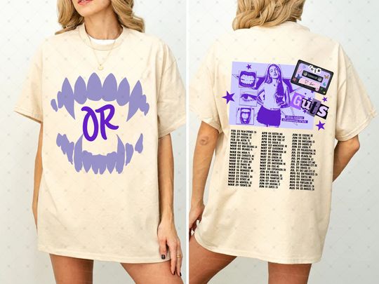 Tour 2024 double side Olivia Rodrigo Guts Shirt, The Guts World Tour 2024 Shirt, Olivia Rodrigo T-Shirt