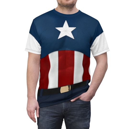 Captain America Stars and Stripes USO Uniform Shirt