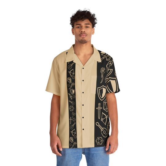 DnD Hawaiian Shirt, Dungeon Master Gift, DM Gifts, D20 Dice Clothes, Gift for Him