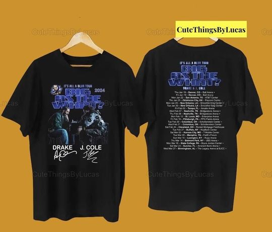 Discover Drake J Cole Big As The What It's All Blur Tour 2024 Shirt
