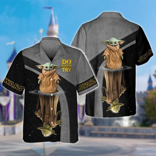 Discover Baby Yoda Do Or Do Not There Is No Try Hawaiian Shirt, Yoda and Baby Yoda Wars Galaxy Edge Button Up