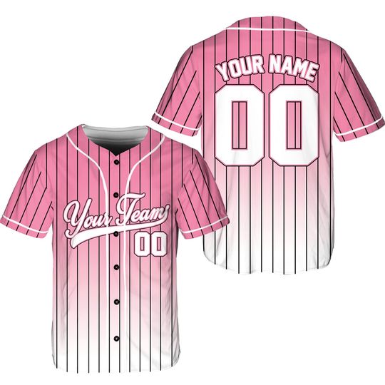 Discover Custom Team Name And Number Baseball Jersey, Personalized Baseball Jersey