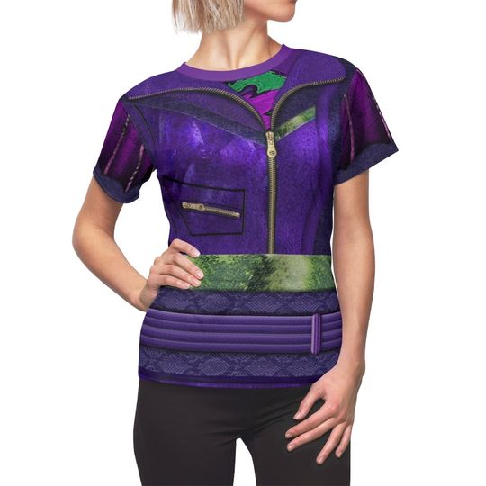 Discover Descendants 3 Costume, Mal Purple and Green Women Shirt