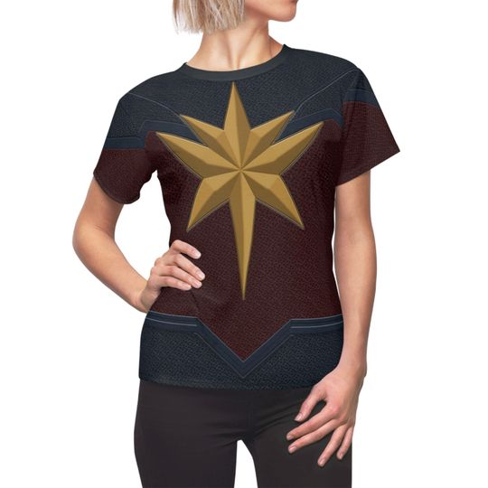 Captain Marvel Women's Shirt, The Marvels 2023 Inspired Costume