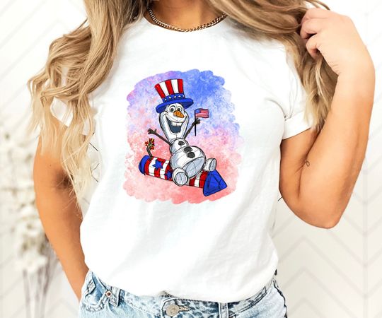 Olaf 4th Of July Shirt, America Shirt, 4th of July Shirt, Disney America Shirt